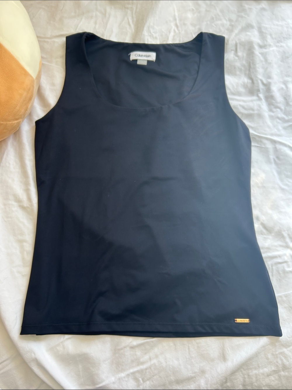 Calvin Klein Navy Blue Scoop Neck Tank Top
